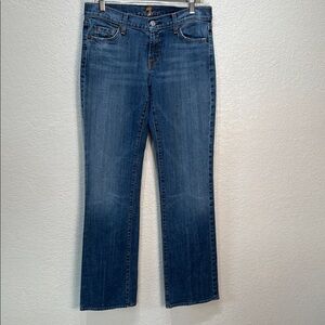 7 For All Mankind Women's Size‎ 30  Blue Denim Bootcut Low Rise Jeans